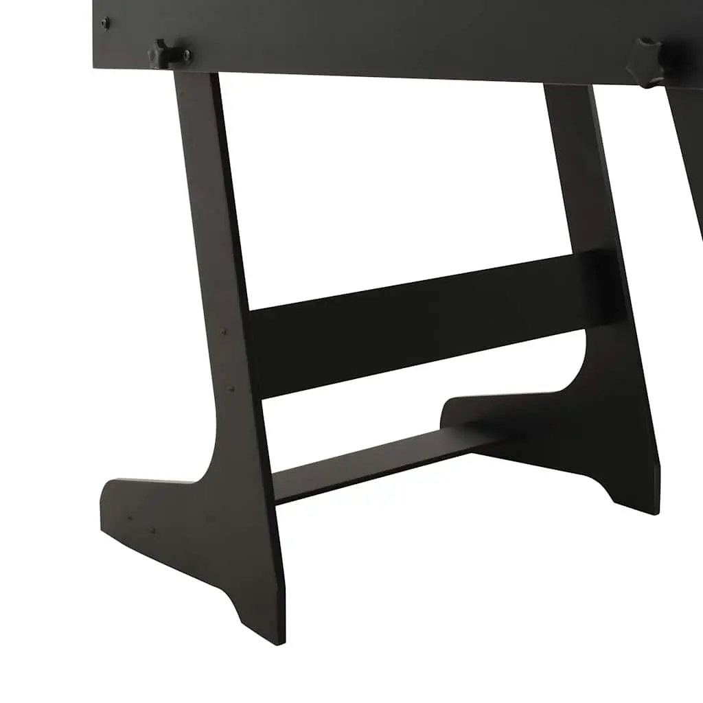 Folding Foosball Table 121cm Black Home Game Room Indoor Football Competition