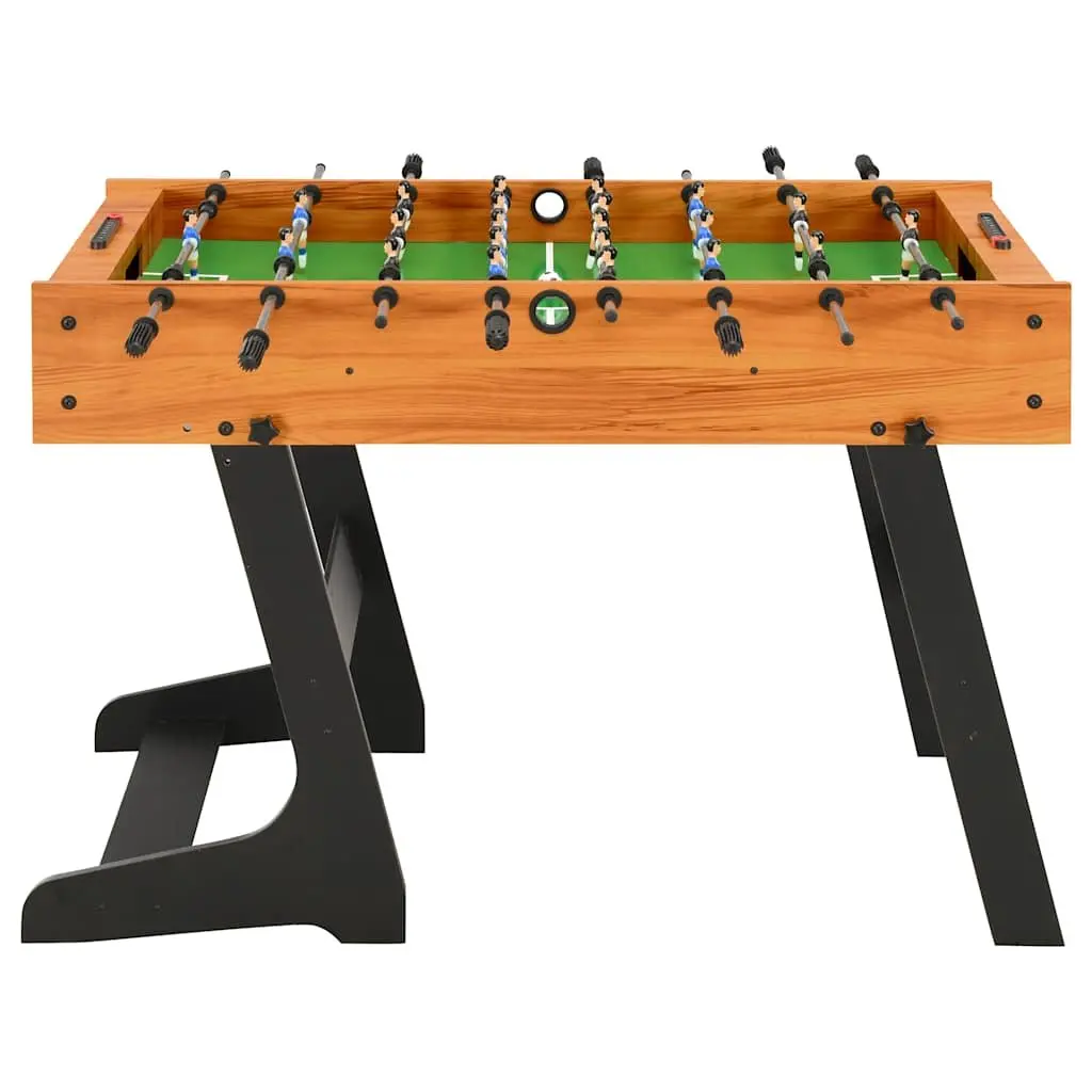 Folding Foosball Table 121cm Brown Indoor Game Room Football Soccer Competition