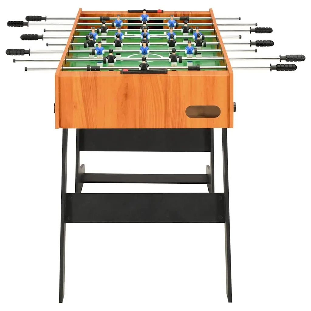 Folding Foosball Table 121cm Brown Indoor Game Room Football Soccer Competition