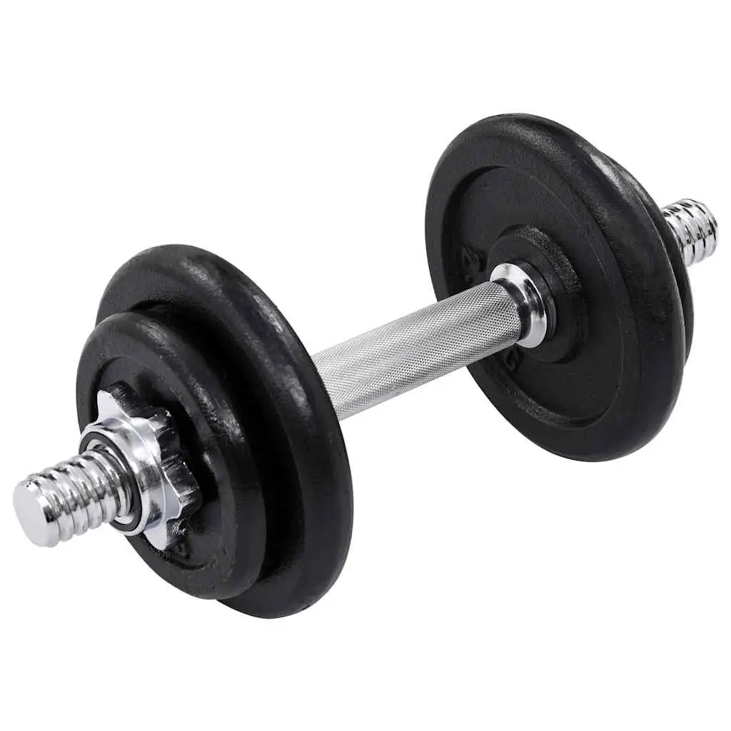 Dumbbell Set 20kg Cast Iron Free Weights Home Gym Exercise Training Fitness