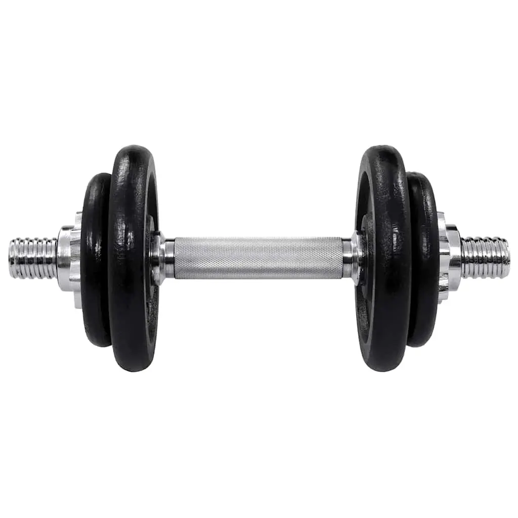 Dumbbell Set 20kg Cast Iron Free Weights Home Gym Exercise Training Fitness