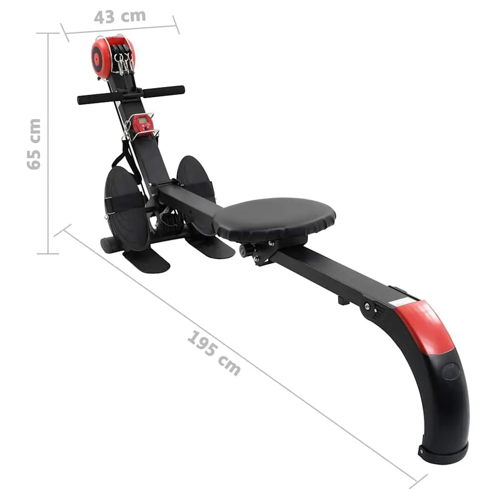 Folding Rowing Machine Adjustable Resistance Home Gym Cardio Exercise Equipment