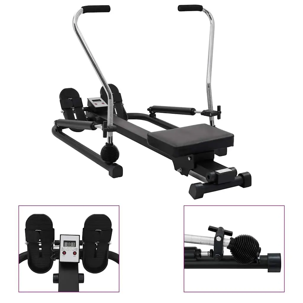 Rowing Machine with 5-Level Hydraulic Resistance and LCD Display