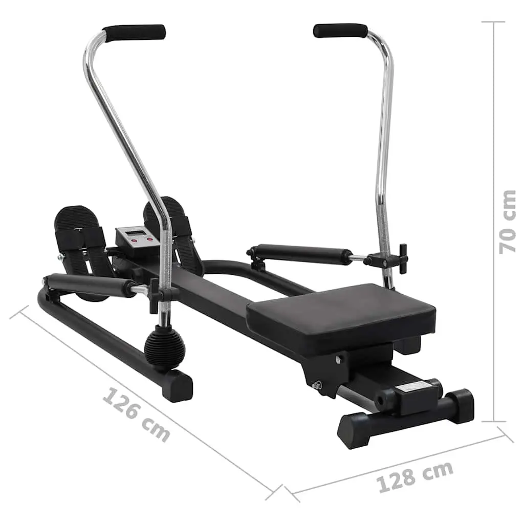 Rowing Machine with 5-Level Hydraulic Resistance and LCD Display