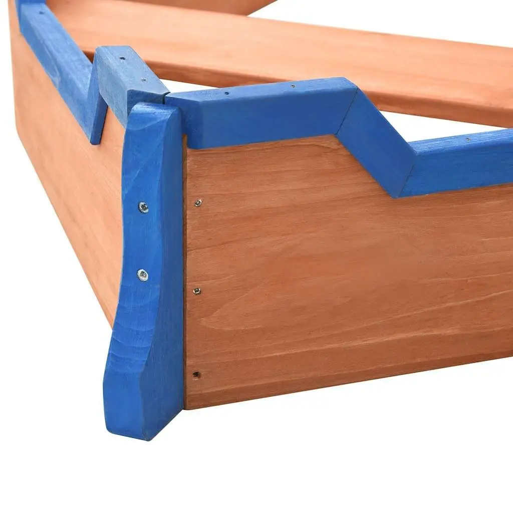Wooden Sandbox Pirate Ship Design Children Outdoor Play Equipment Sand Pit