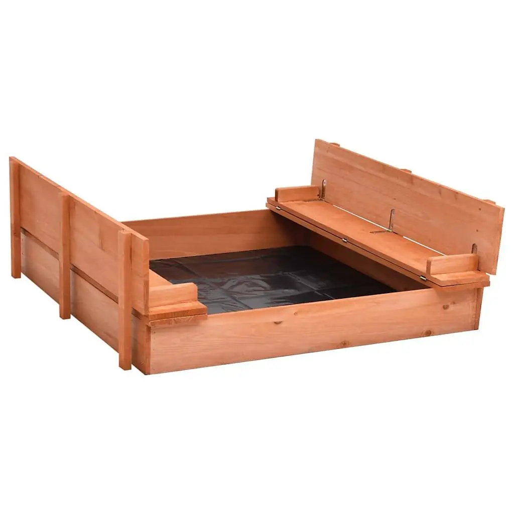 Wooden Sandbox 95x90x15cm Brown