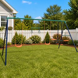 Specifications for the Orange Steel A-Frame Swing Set