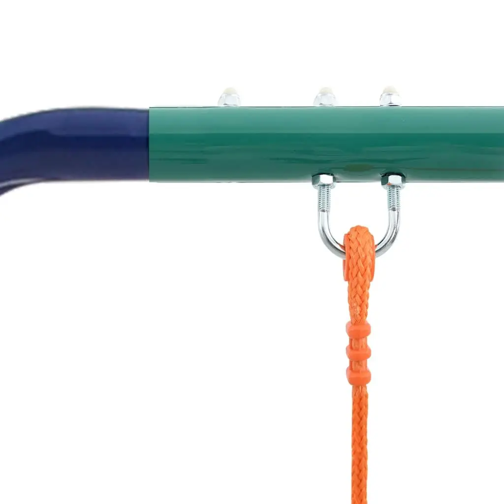 Orange Steel A-Frame Swing Set