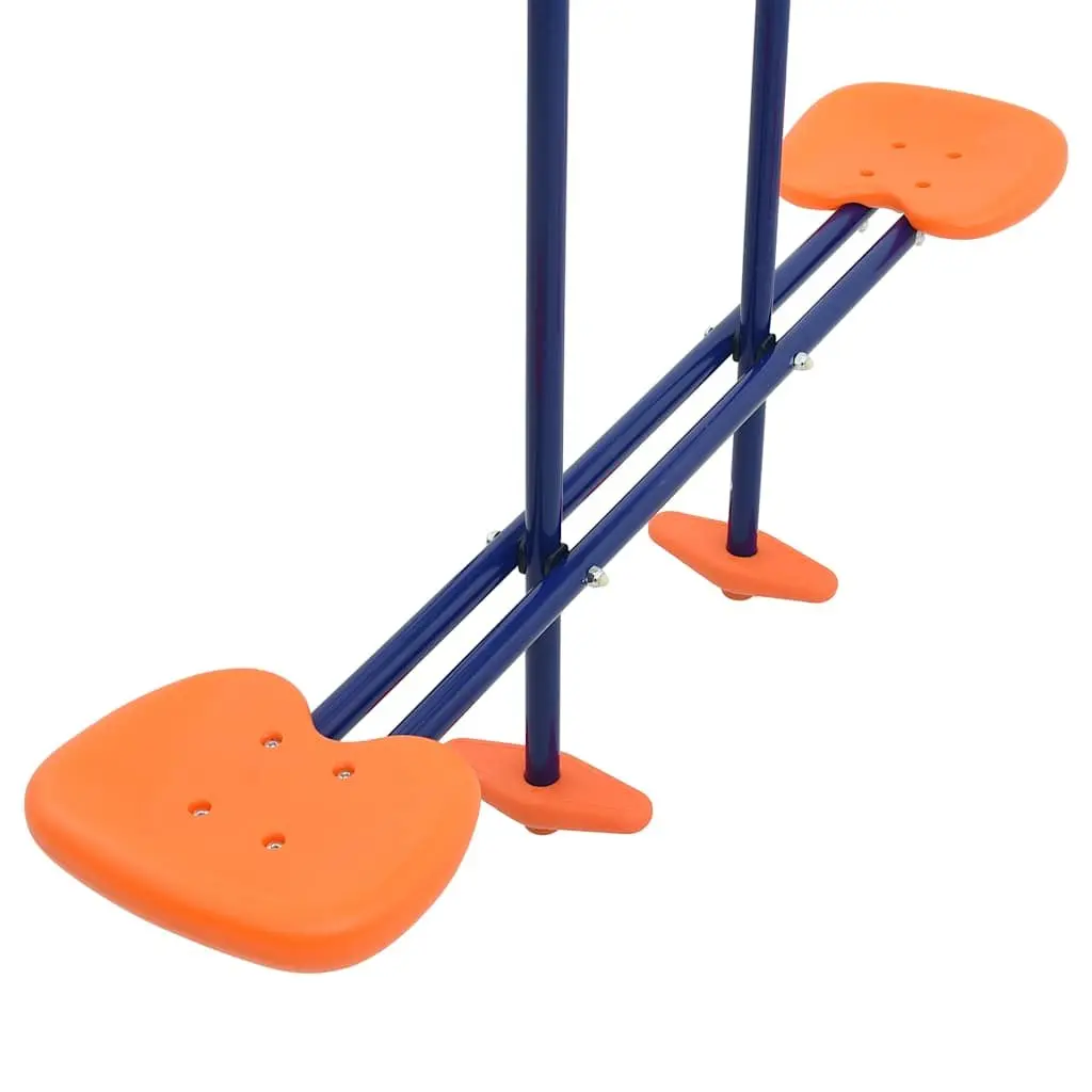 Orange Steel A-Frame Swing Set