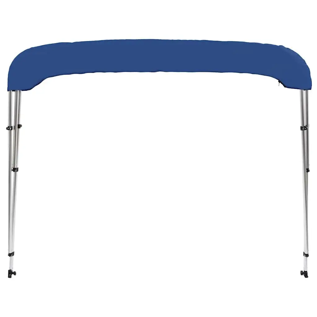 Bimini Top Boat Canopy Blue Adjustable 185 to 198cm Width 3 Bow Frame UV Water Resistant Polyester
