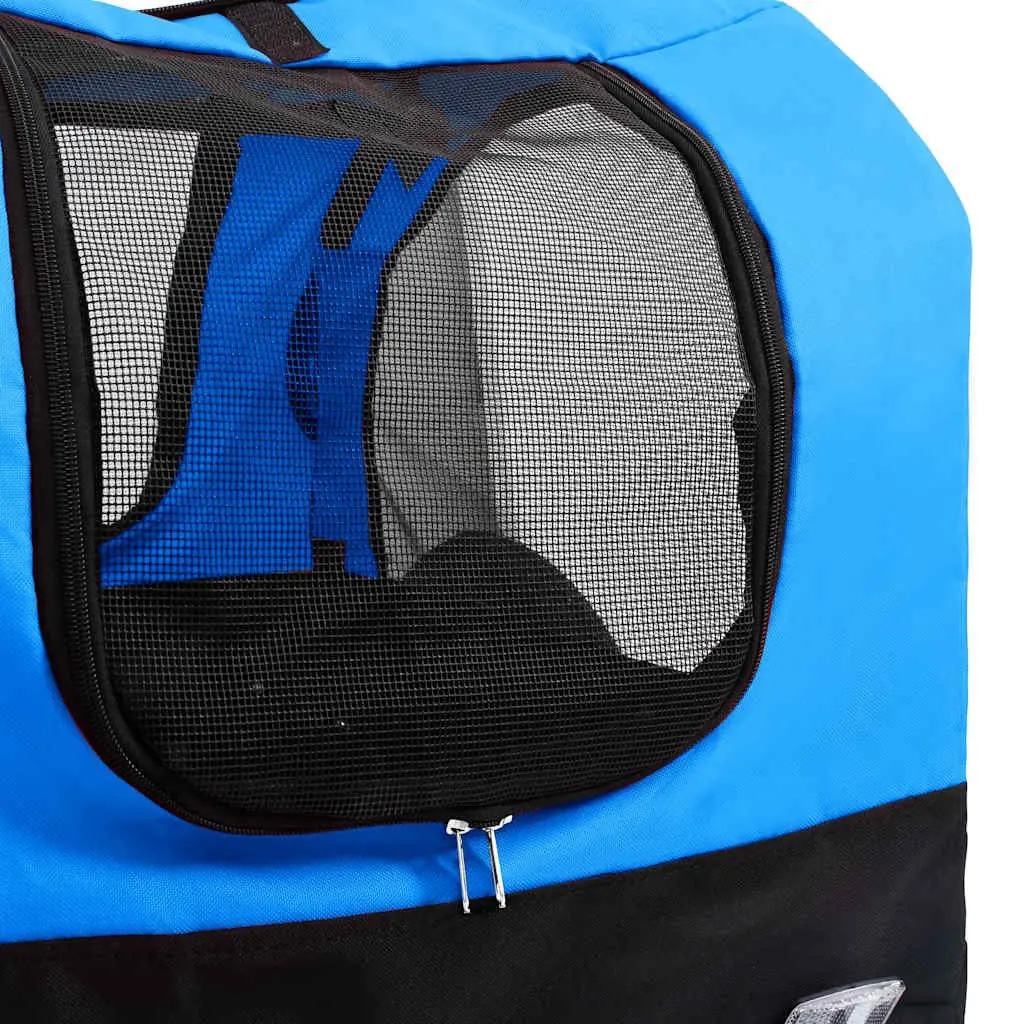 2-in-1 Pet Bike Trailer Jogging Stroller Dog Cart Blue Black Conversion