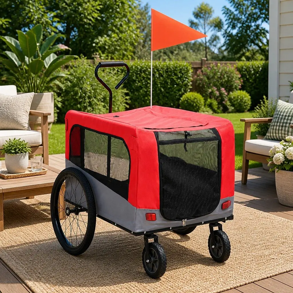 2-in-1 Pet Bike Trailer and Stroller