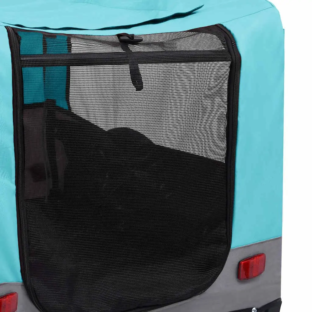 2-in-1 Pet Bike Trailer Jogging Stroller Dog Cart Convertible Blue Grey