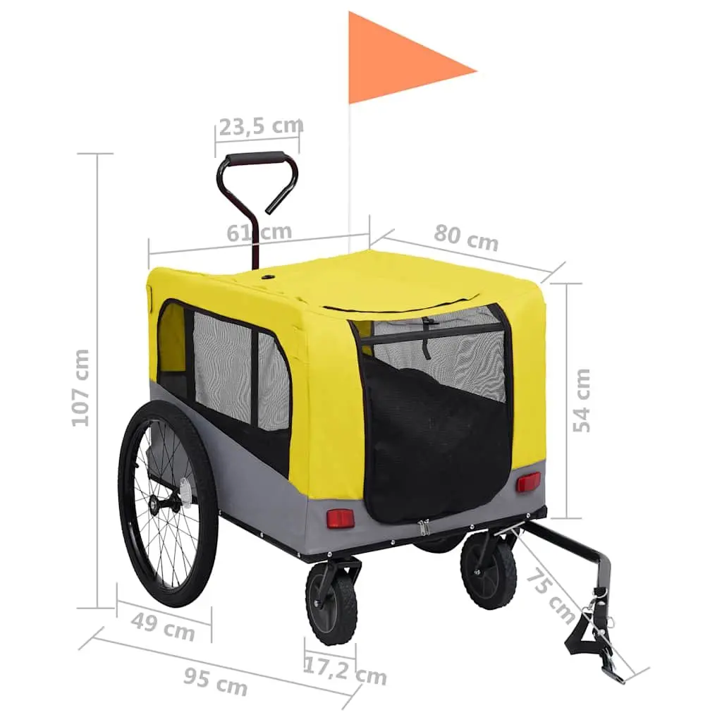 2-in-1 Pet Bike Trailer