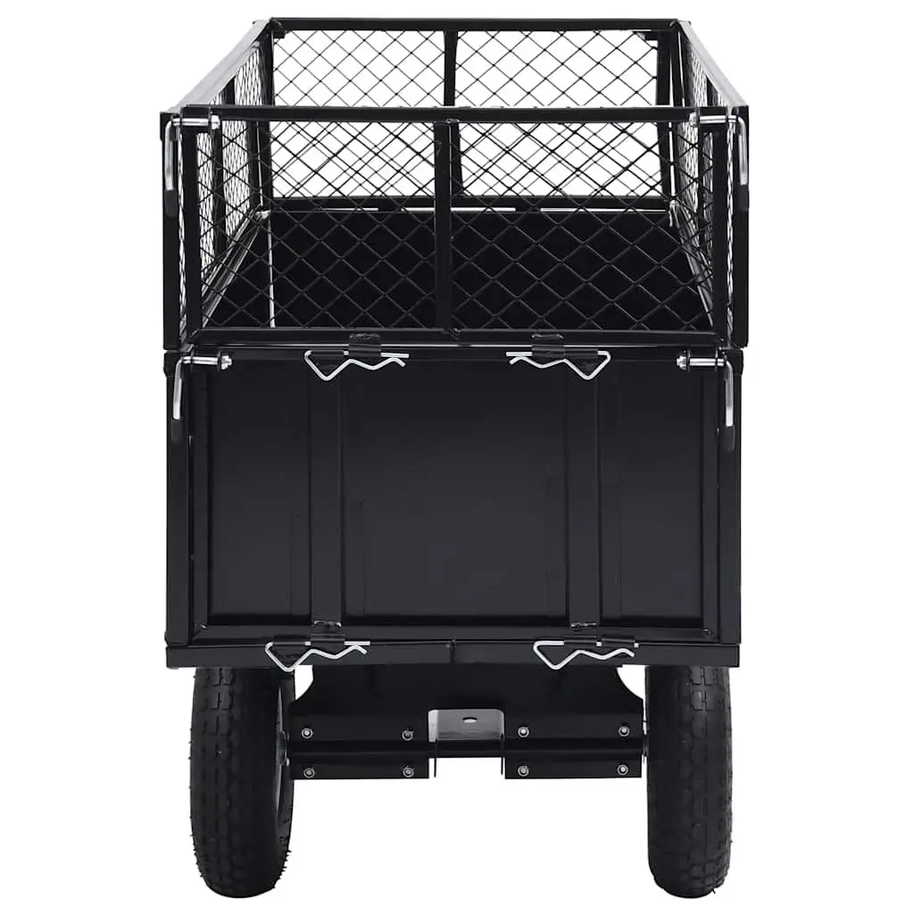 Tipping Trailer for Lawn Mower 150 kg Load Capacity Garden Trolley Coupling