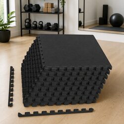 Exercise Floor Mats 24 pcs Puzzle Interlocking EVA Foam Gym Fitness Play Area