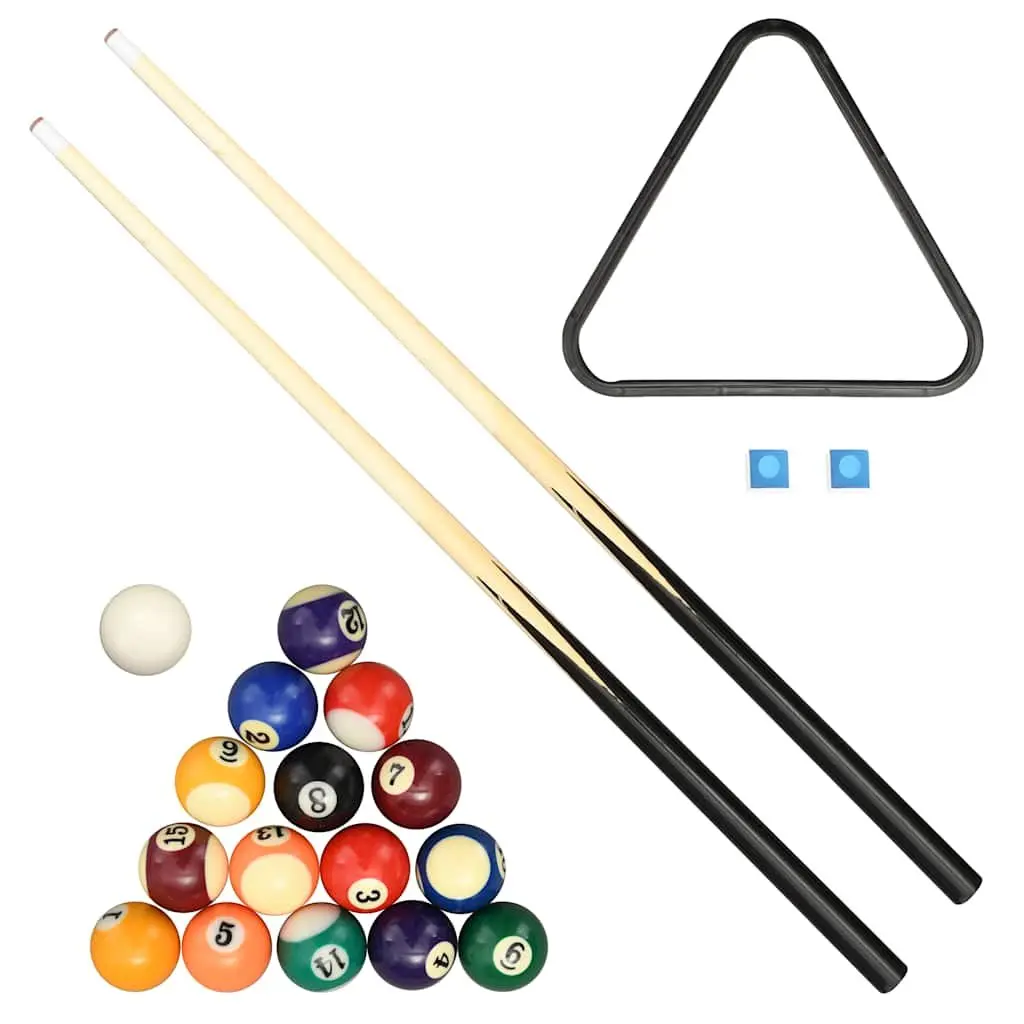 Mini Pool Table 92x52x19cm Portable Tabletop Billiards Game Set with Cues Balls