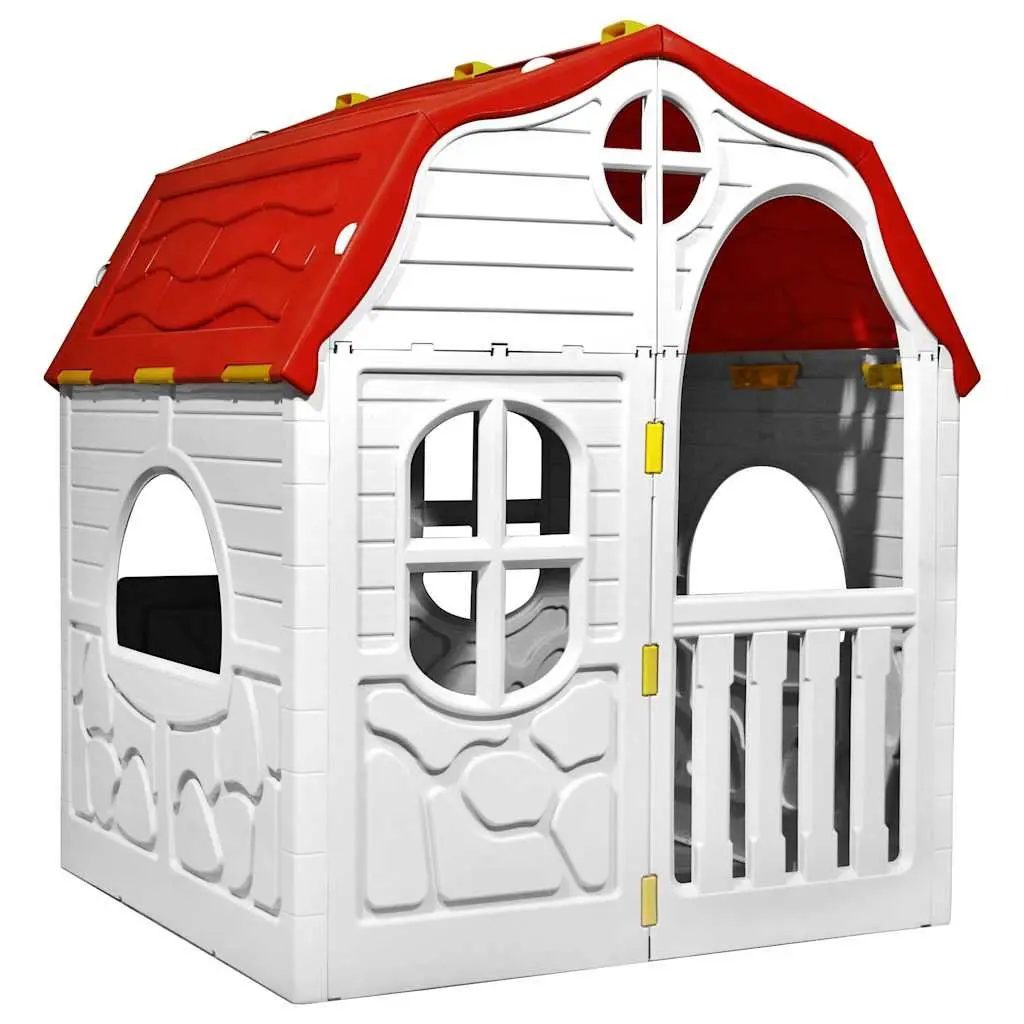 Kids Foldable Playhouse Cottage Indoor Outdoor Multicolour