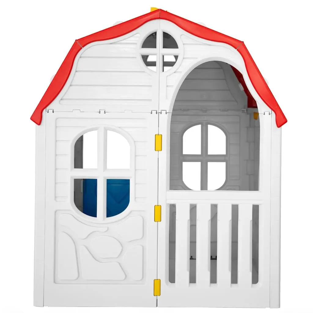 Kids Foldable Playhouse Cottage Indoor Outdoor Multicolour