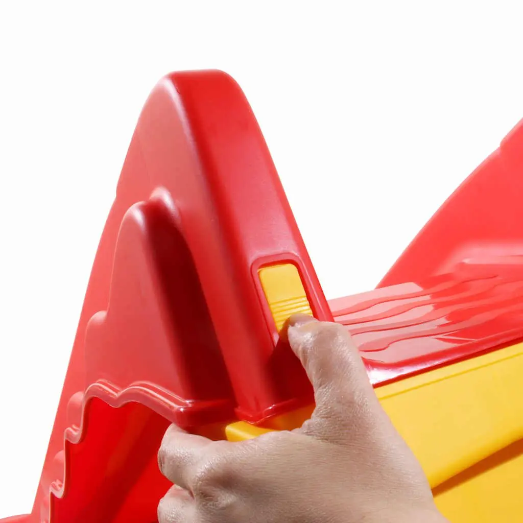 Foldable Slide for Kids Indoor Outdoor Play Equipment Red Yellow Multicolour