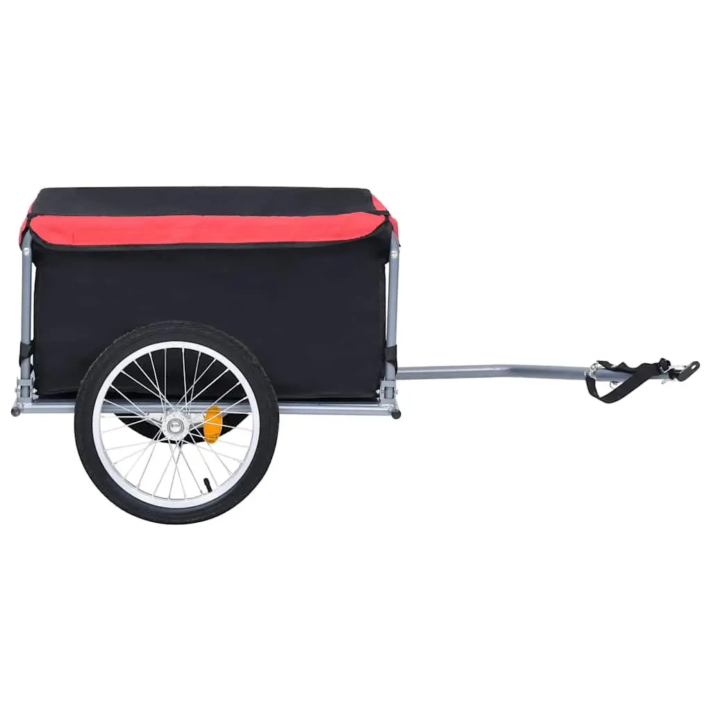 Bike Trailer 65kg Load Capacity Steel Frame Foldable Cargo Bicycle Accessory
