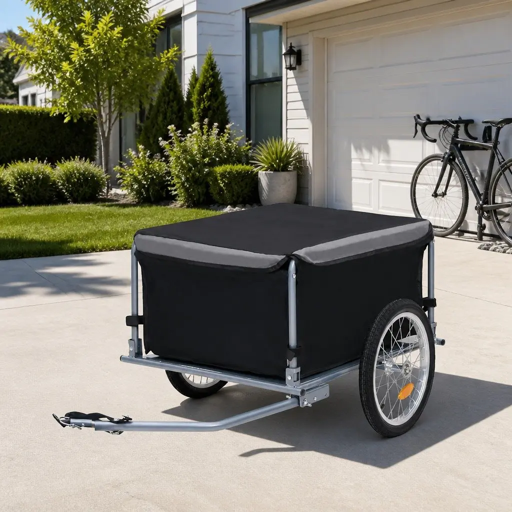 Steel Frame Bike Trailer with 65kg Load Limit