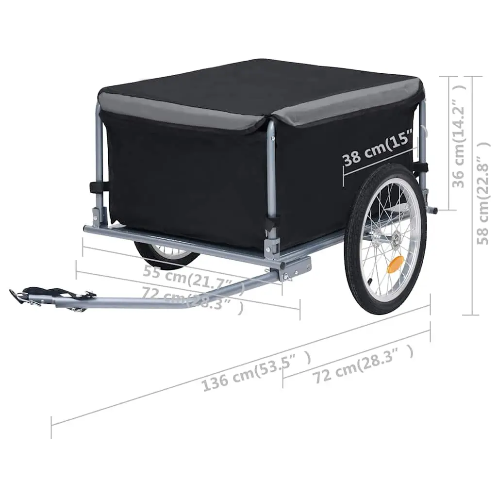 Steel Frame Bike Trailer with 65kg Load Limit