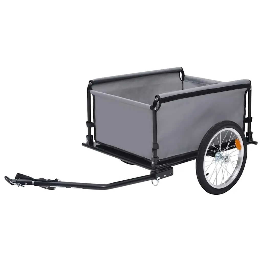 Bike Trailer for Commute and Tour Steel Frame Foldable Grey