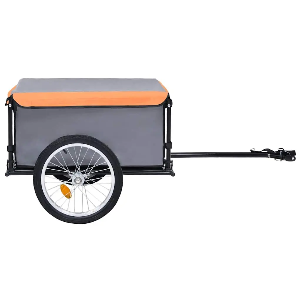 Bike Trailer for Commute and Tour Steel Frame Foldable Grey