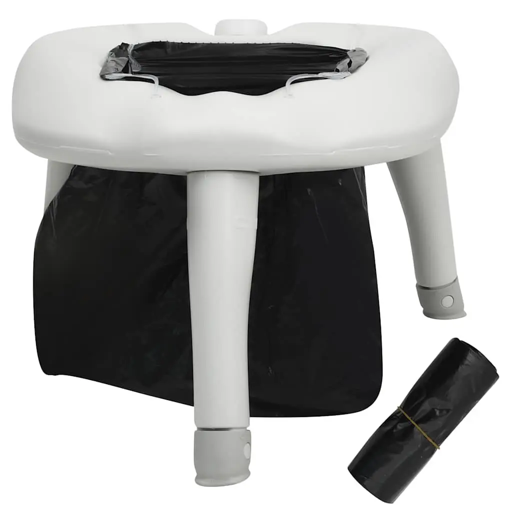 Portable Camping Toilet Foldable Emergency Seat with Bags 200kg