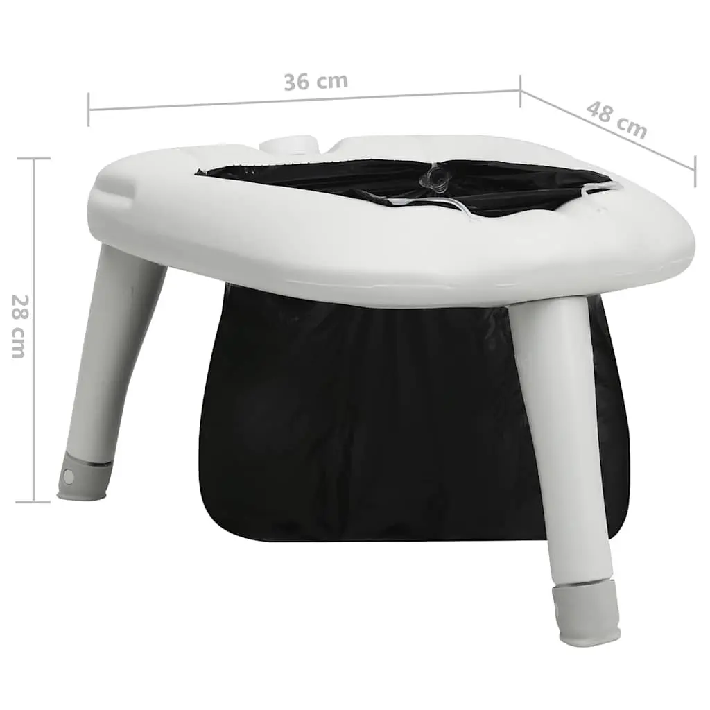 Portable Camping Toilet Foldable Emergency Seat with Bags 200kg