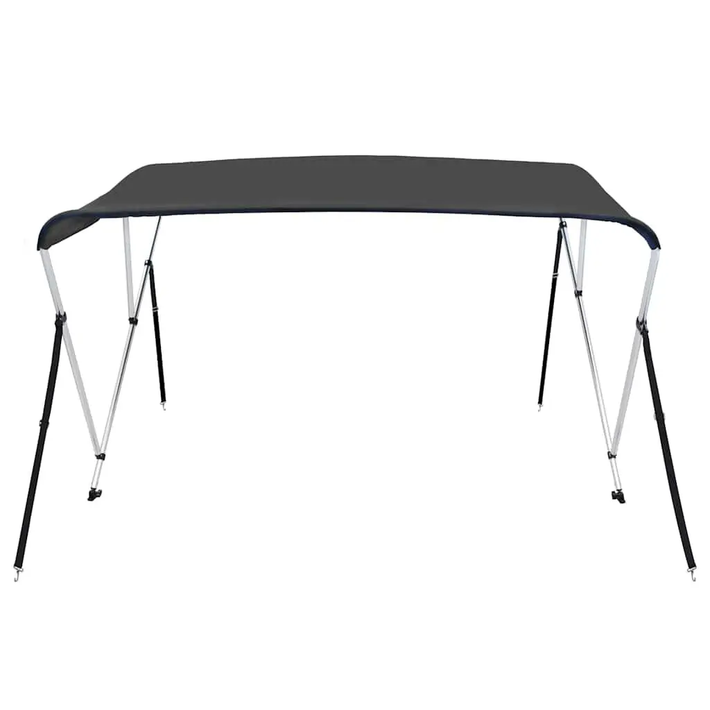 3 Bow Bimini Top Boat Canopy for Marine Use Adjustable Width 154 to 167 cm Anthracite