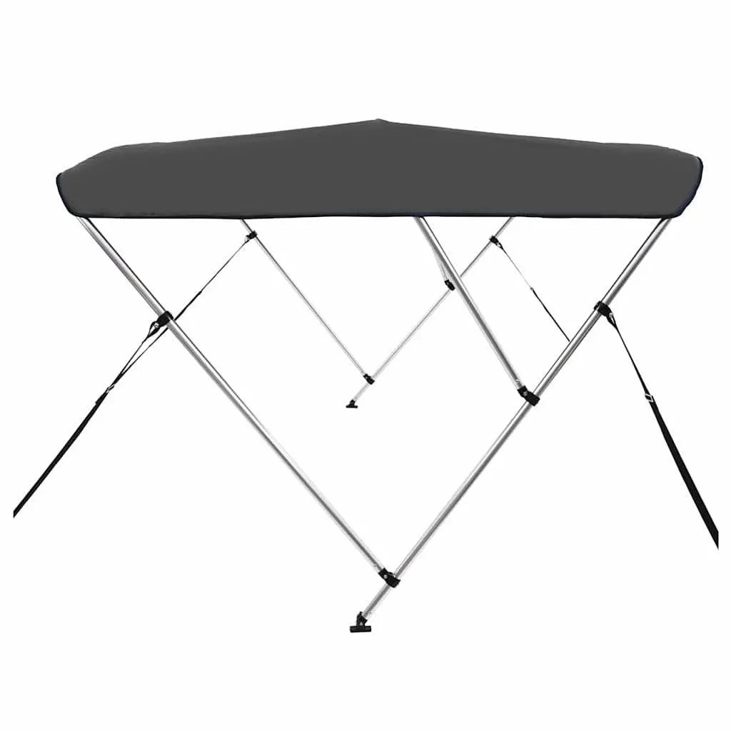 3 Bow Bimini Top Boat Canopy for Marine Use Adjustable Width 154 to 167 cm Anthracite