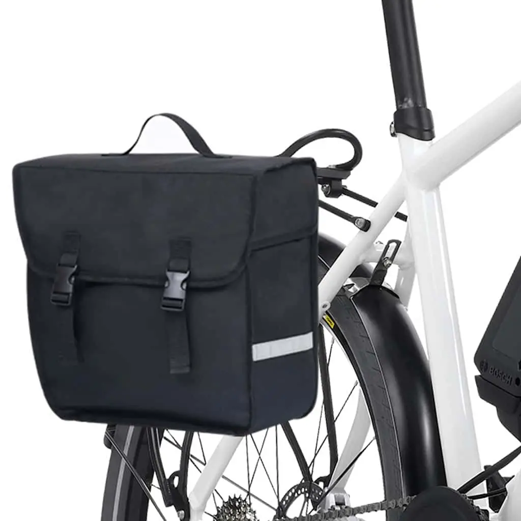Single Bicycle Pannier Bag for Commuting 21L Waterproof Cycling Storage