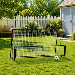 Soccer Rebounder Football Goal 202x104x120cm Steel Frame Portable Training Net