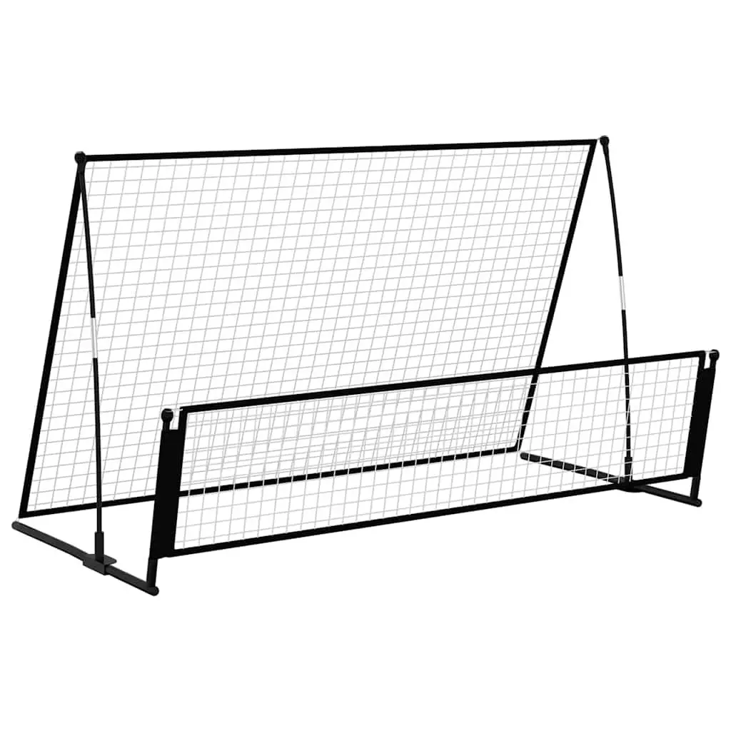 2 in 1 Soccer Rebounder Football Goal Portable Training Net 202x104x120cm Steel