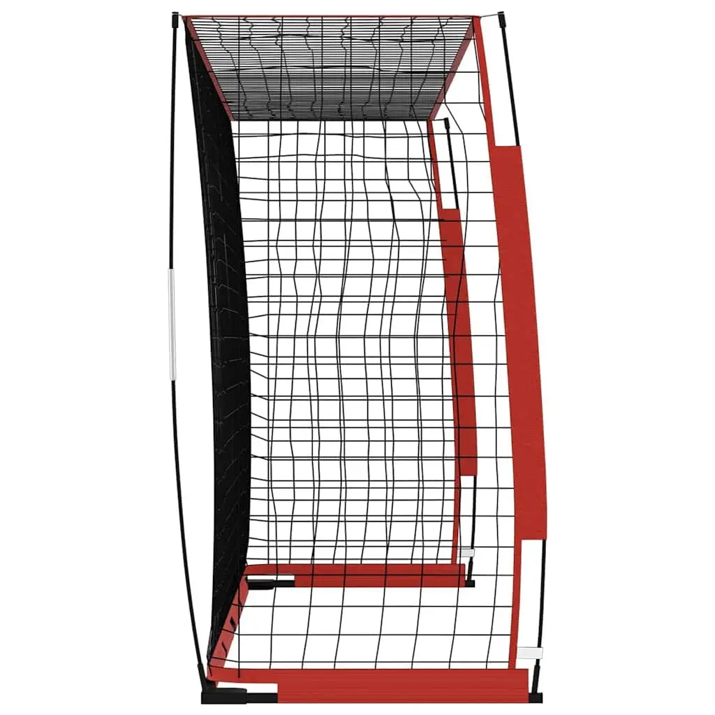 Foldable Soccer Goal for Backyard Play 366.5x91x183 cm Steel Frame Portable Football Training Net