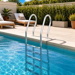 Pool Ladder Specs: 54x38x211 cm, Stainless Steel, Non-Slip Steps