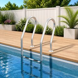 Pool Ladder Specifications: 54x38x158cm Stainless Steel