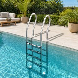 Pool Ladder Dimensions: 54x38x211 cm, Stainless Steel Design