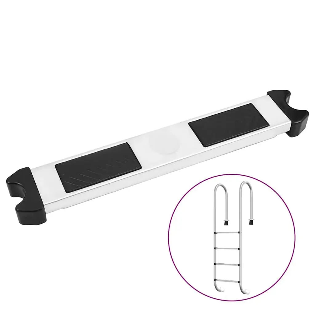Pool Ladder Step for Swimming Pool Spa Hot 50x9x3.5 cm Silver Stainless Steel