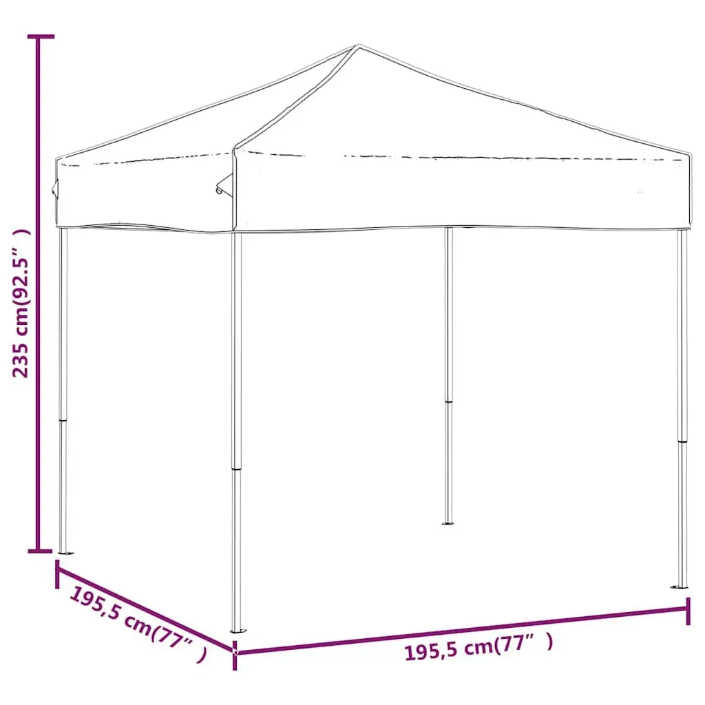 Folding Party Tent Outdoor Canopy Pavilion 2x2m Garden Shelter Taupe