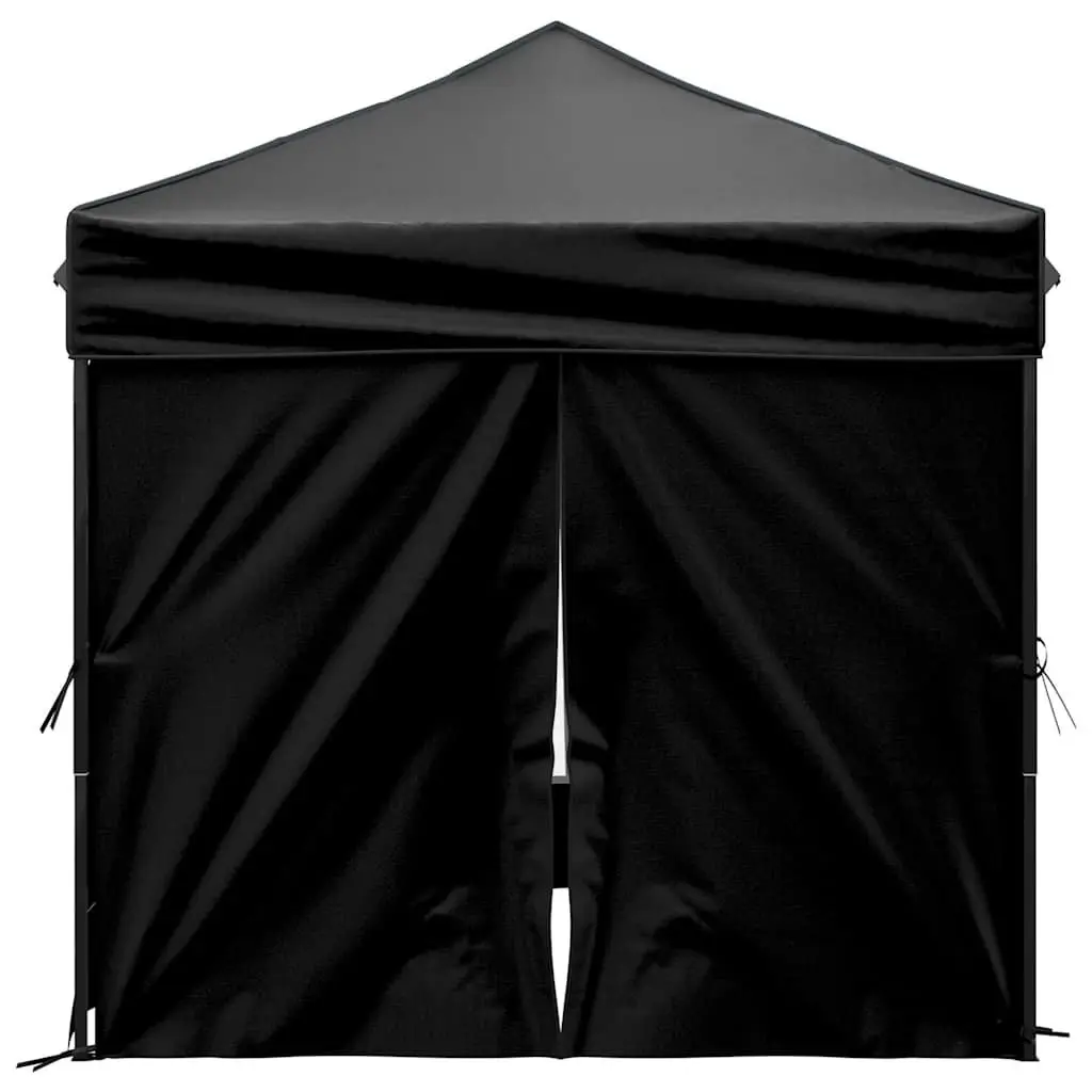 Folding Party Tent Outdoor Use 2x2 m Black