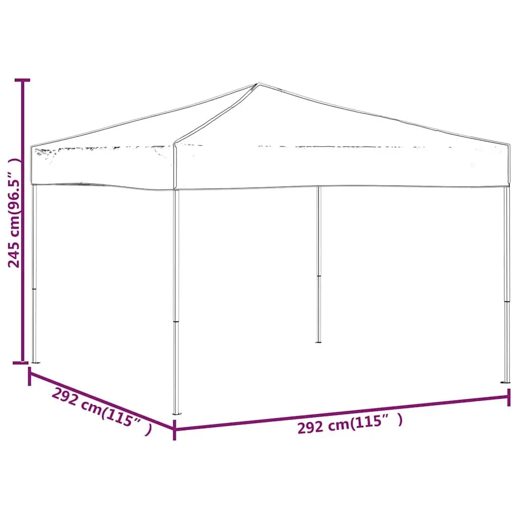 Folding Canopy Tent 3x3m Blue Outdoor Garden Shelter for Parties Camping Events