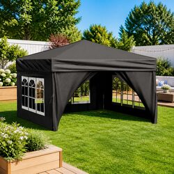 3x3m Outdoor Folding Party Tent - Black Color