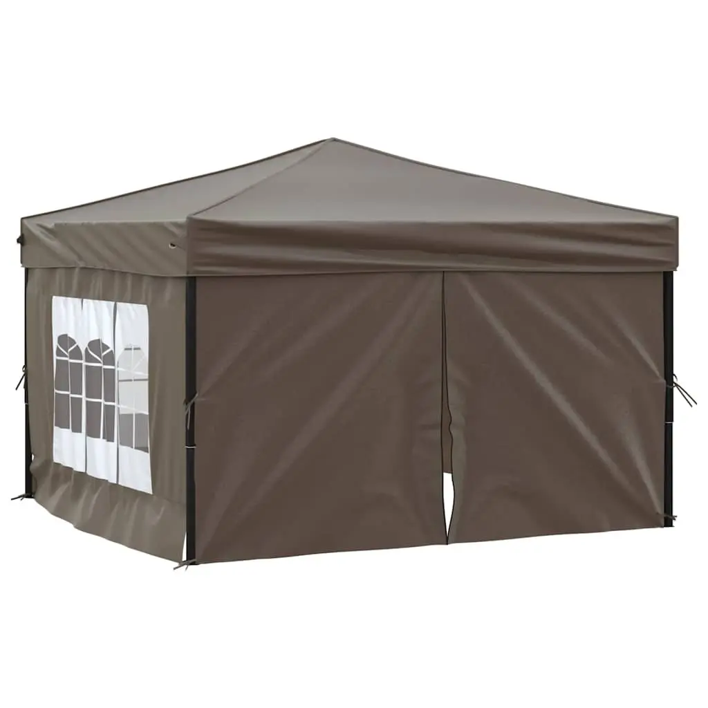 Folding Party Tent Outdoor Use 3x3m Taupe Waterproof Canopy Gazebo