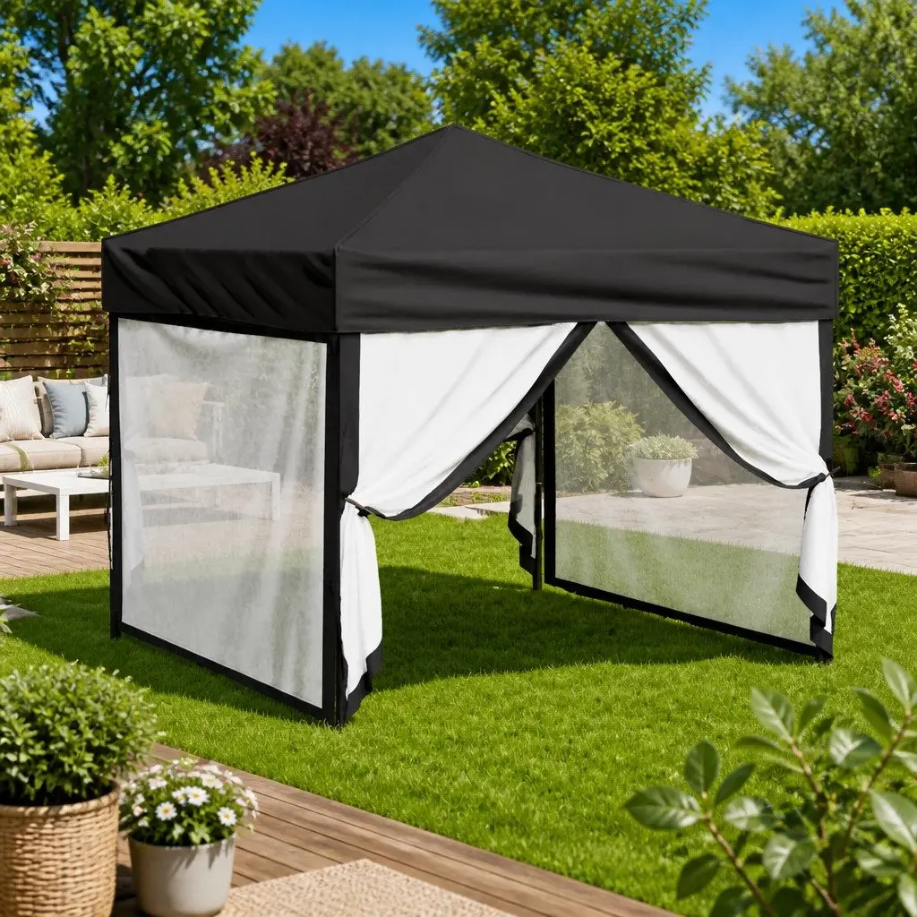 Folding Party Tent Outdoor Use 3x3m Anthracite