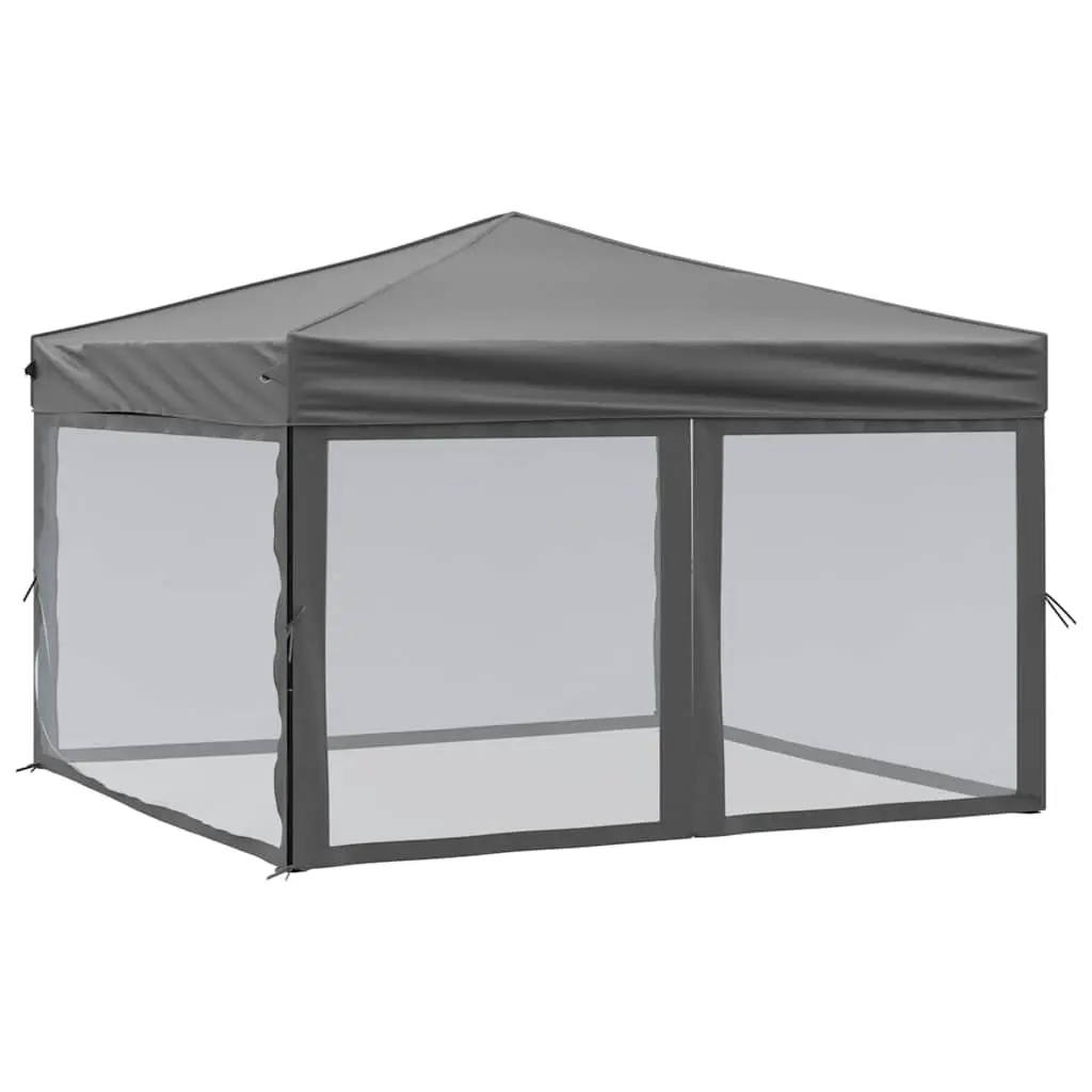 Folding Party Tent Outdoor Use 3x3m Anthracite