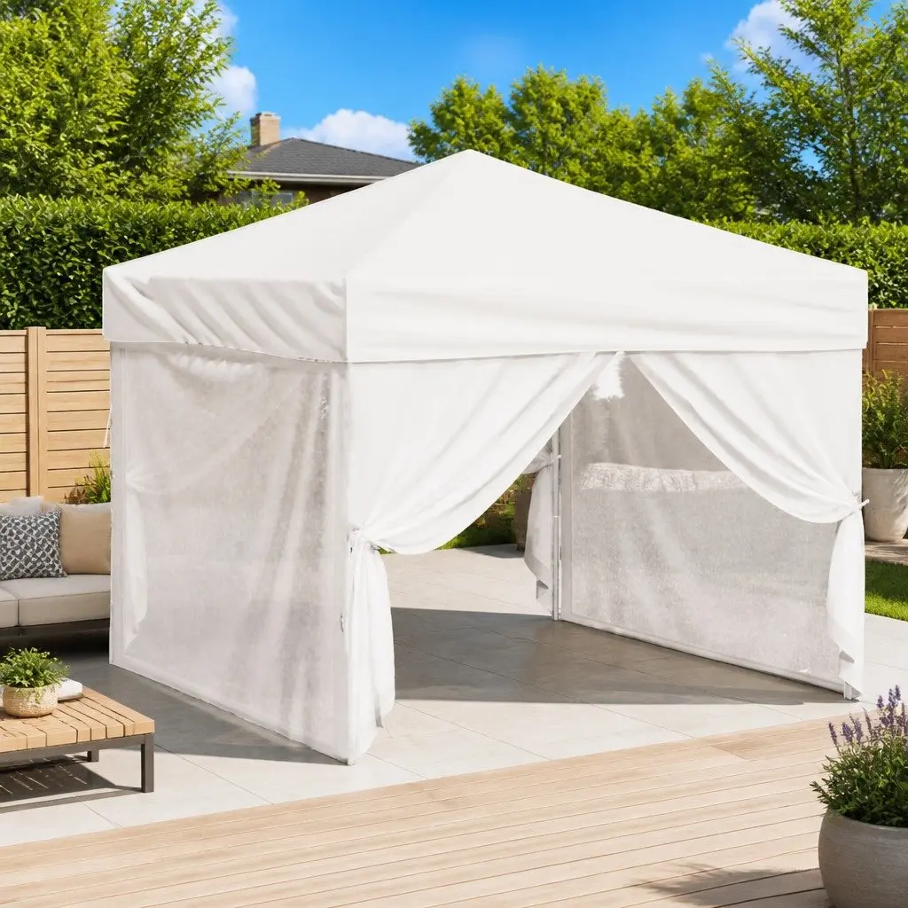 Folding Party Tent Outdoor Use 3x3m White Canopy Gazebo