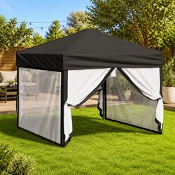 Specifications of 3x3m Black Folding Tent with Sidewalls